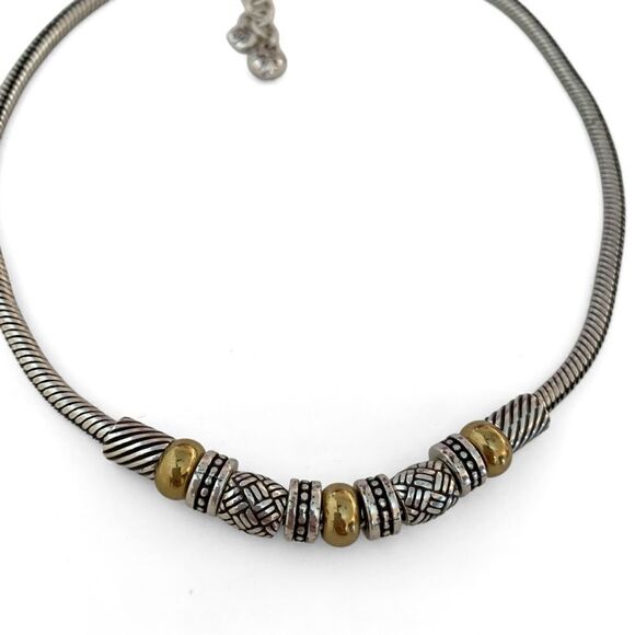 Brighton Travis Two Tone Slider Bead Necklace - Picture 2 of 4